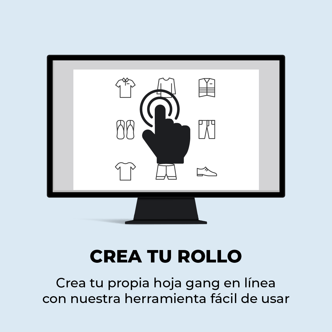 Herramienta para crear rollo DTF de 30 pulgadas, con diseños organizados manualmente y colores vibrantes.